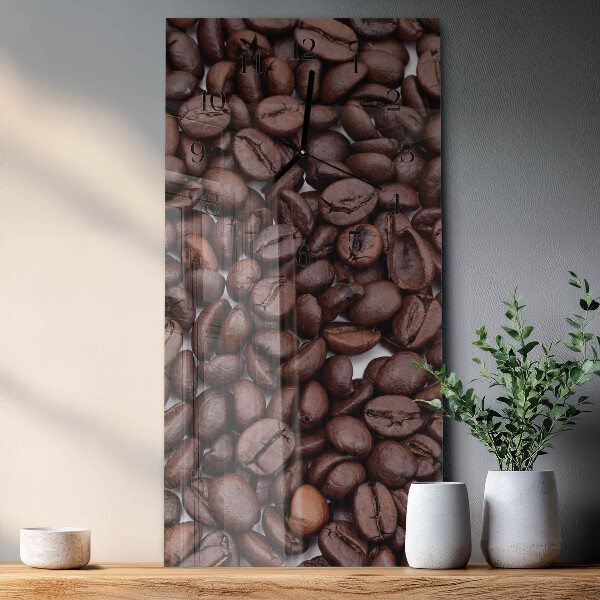 Horloge murale verticale Café en grains