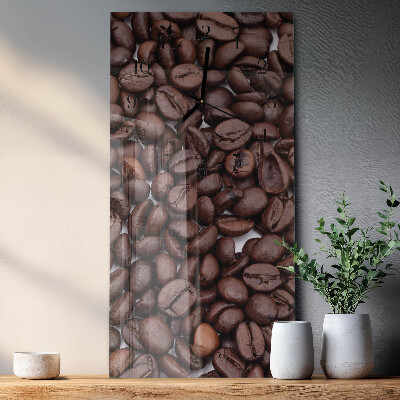Horloge murale verticale Café en grains