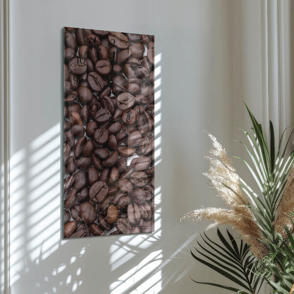 Horloge murale verticale Café en grains