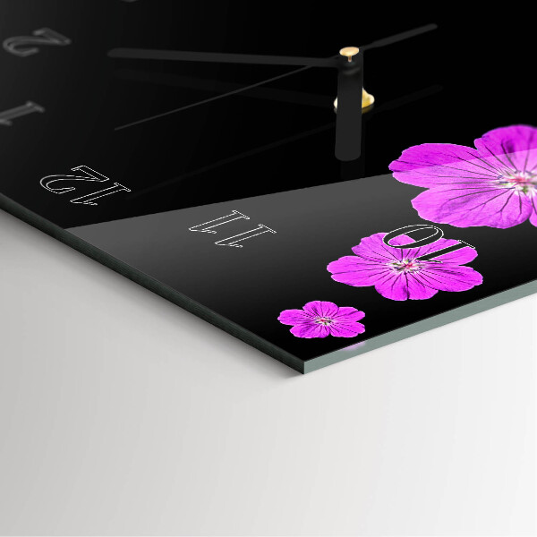 Horloge murale verticale Fleurs