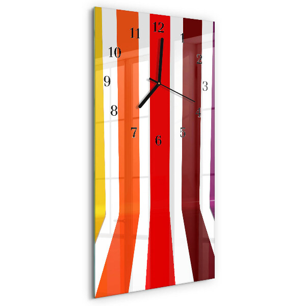 Horloge murale verticale Rayures