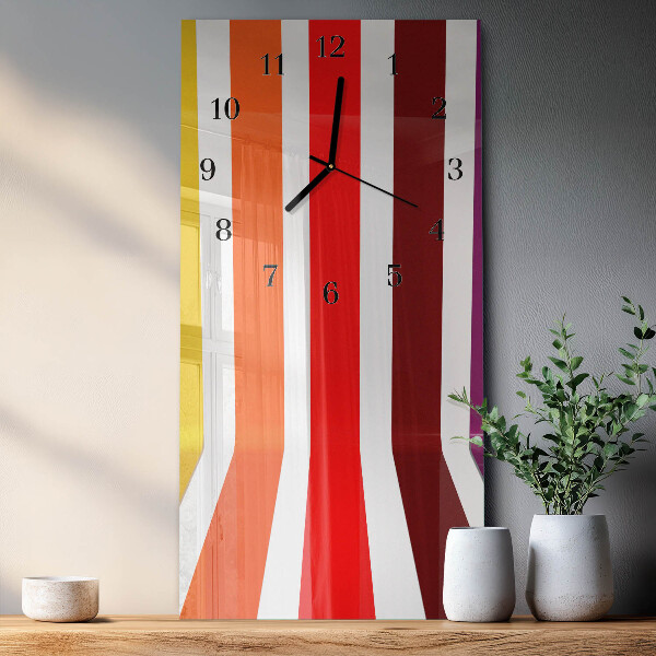 Horloge murale verticale Rayures