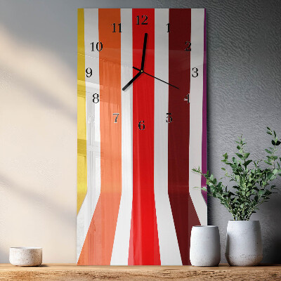 Horloge murale verticale Rayures