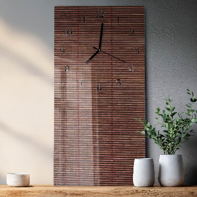 Horloge murale verticale Stores en bambou