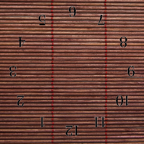 Horloge murale verticale Stores en bambou