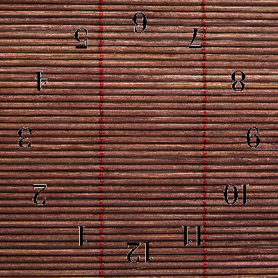 Horloge murale verticale Stores en bambou
