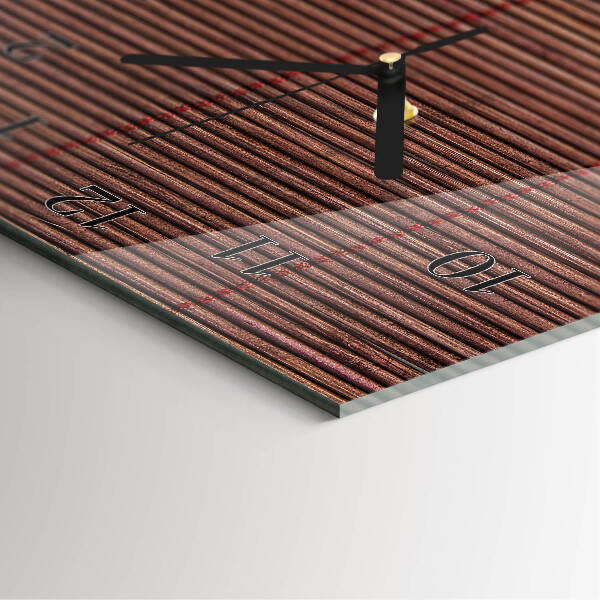 Horloge murale verticale Stores en bambou