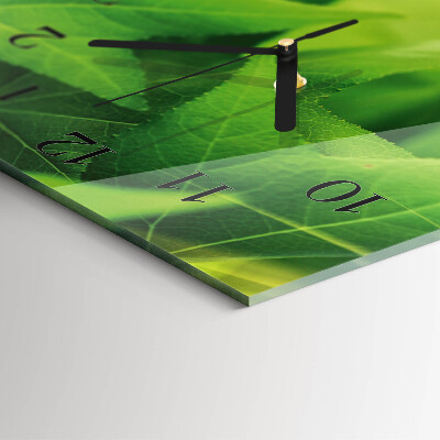 Horloge murale verticale Feuilles