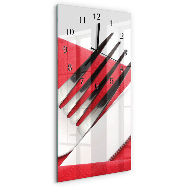 Horloge murale verticale Couverts