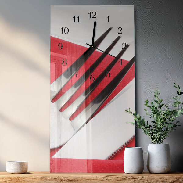 Horloge murale verticale Couverts