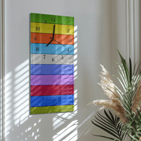 Horloge murale verticale Rayures