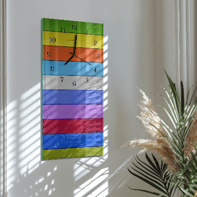 Horloge murale verticale Rayures