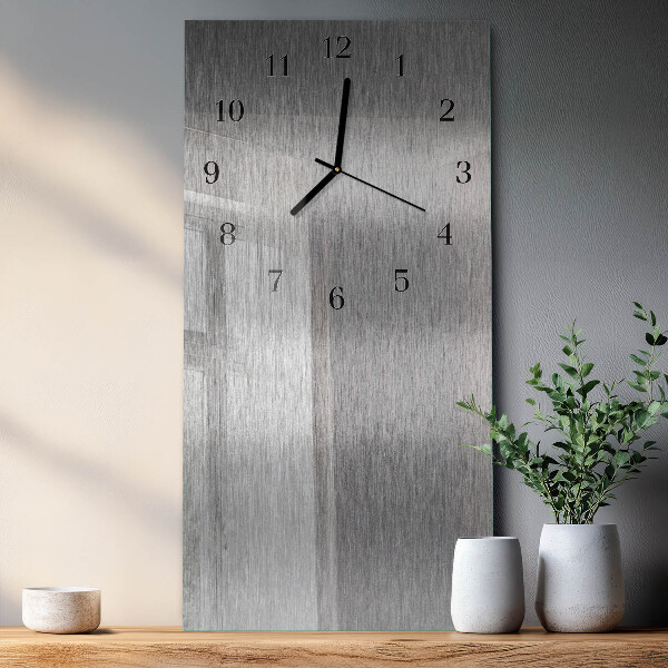 Horloge murale verticale Acier
