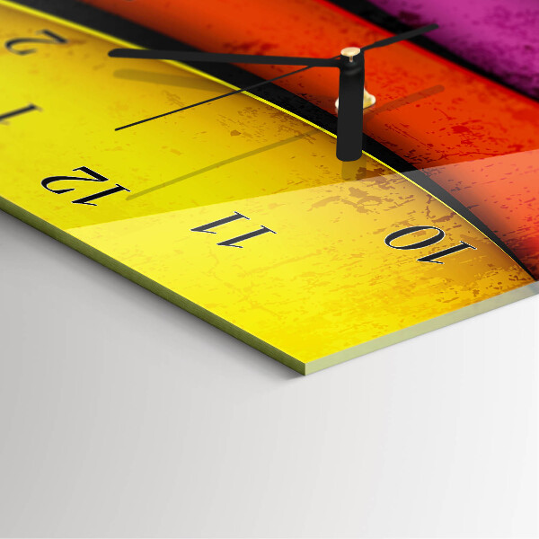 Horloge murale verticale Rayures colorées