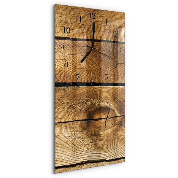 Horloge murale verticale Bois