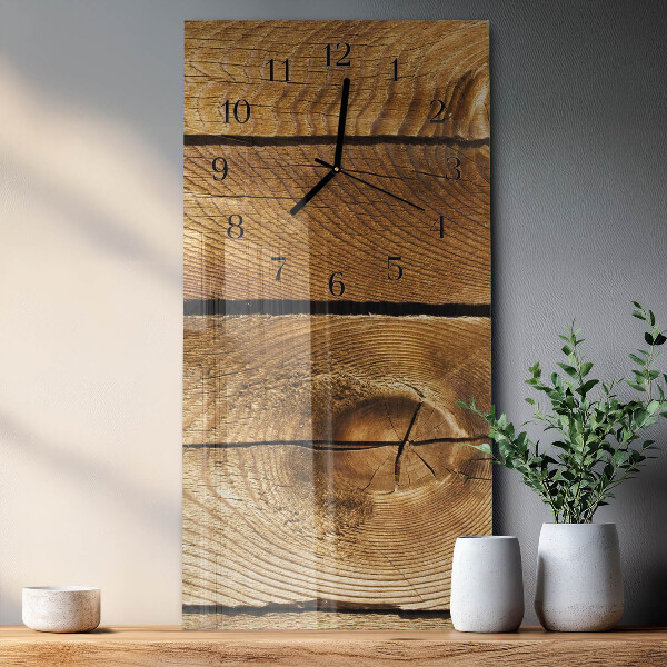 Horloge murale verticale Bois