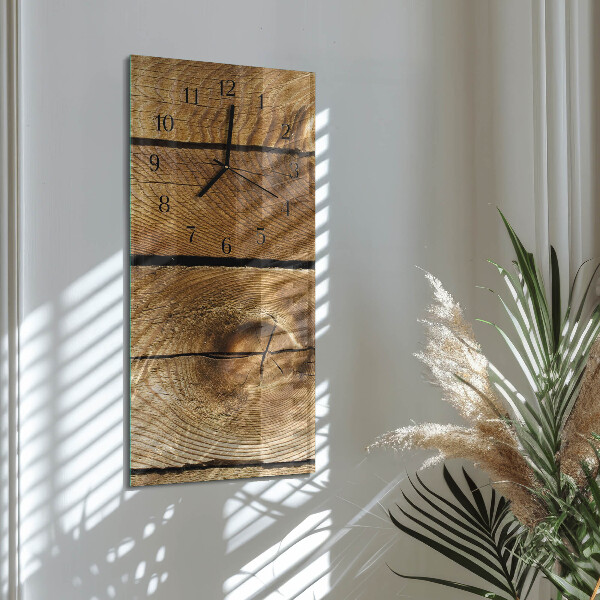 Horloge murale verticale Bois