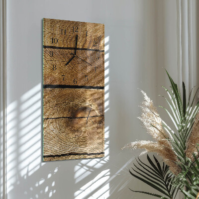 Horloge murale verticale Bois