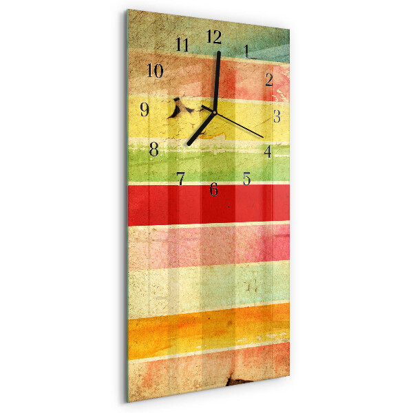 Horloge murale verticale Mur coloré