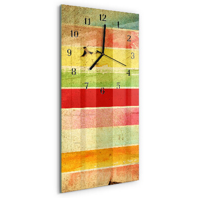Horloge murale verticale Mur coloré