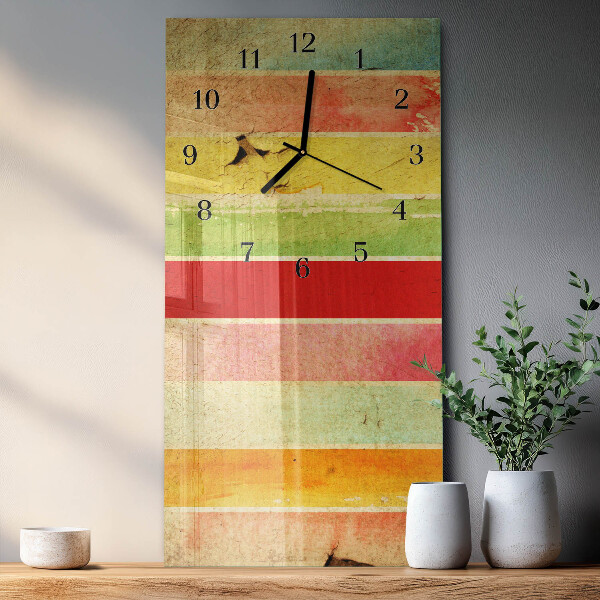 Horloge murale verticale Mur coloré