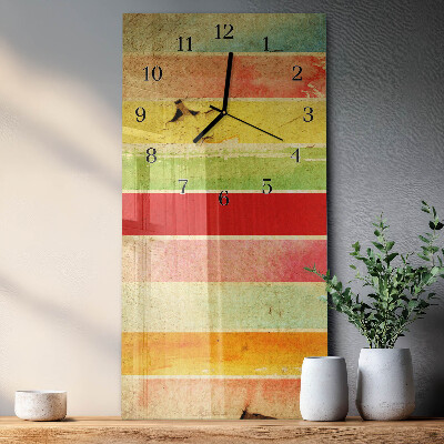 Horloge murale verticale Mur coloré