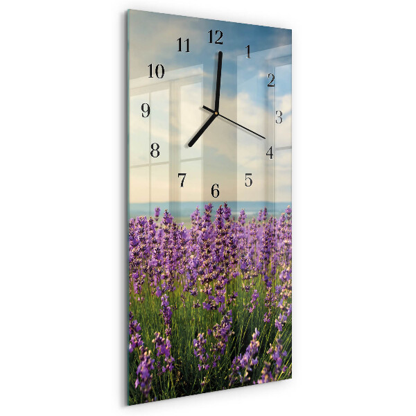 Horloge murale verticale Fleurs