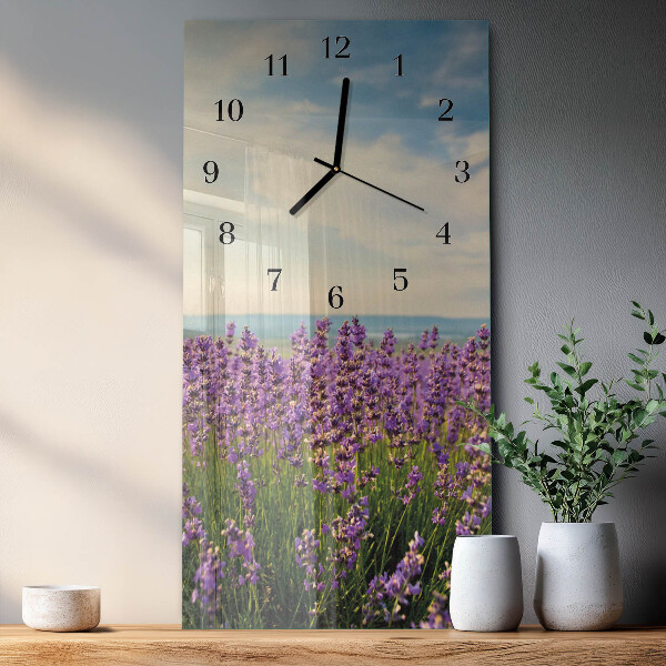 Horloge murale verticale Fleurs