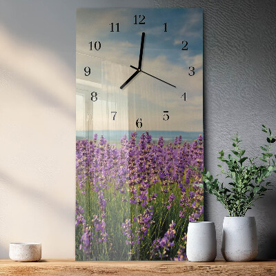 Horloge murale verticale Fleurs