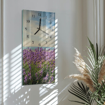 Horloge murale verticale Fleurs