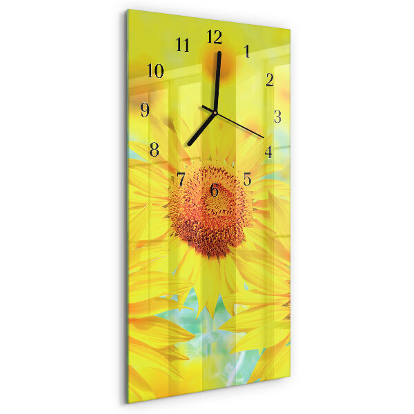 Horloge murale verticale Tournesol