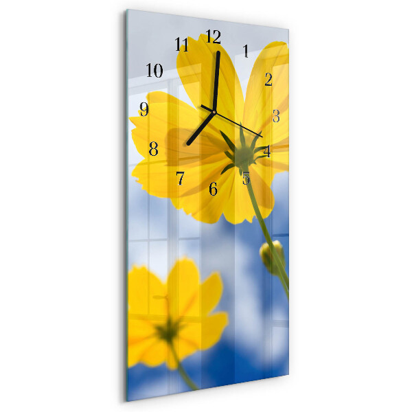 Horloge murale verticale Fleur