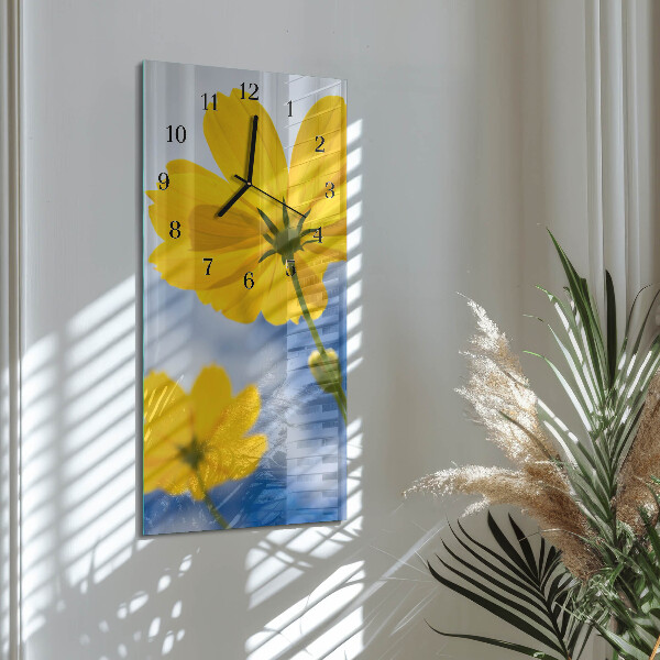 Horloge murale verticale Fleur