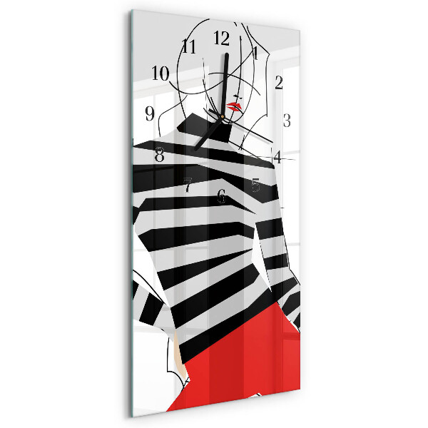 Horloge murale verticale Femme blanche