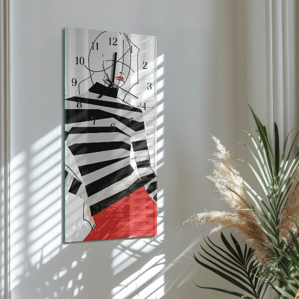 Horloge murale verticale Femme blanche