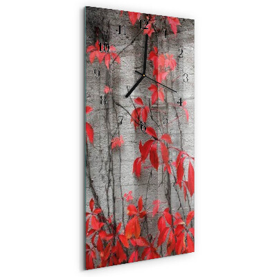 Horloge murale verticale Fleurs