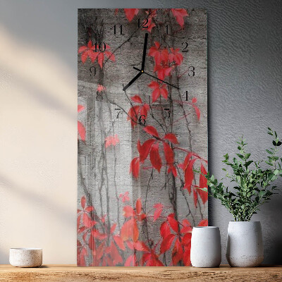 Horloge murale verticale Fleurs