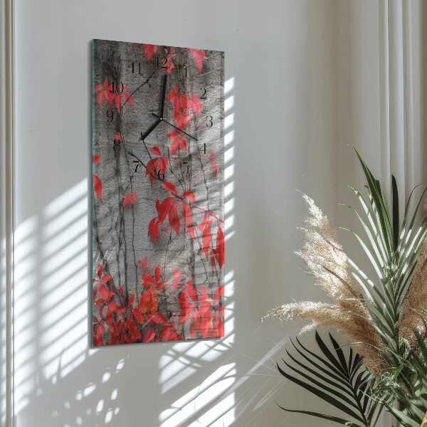 Horloge murale verticale Fleurs