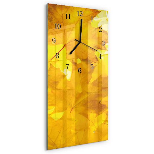 Horloge murale verticale Feuilles