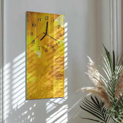Horloge murale verticale Feuilles