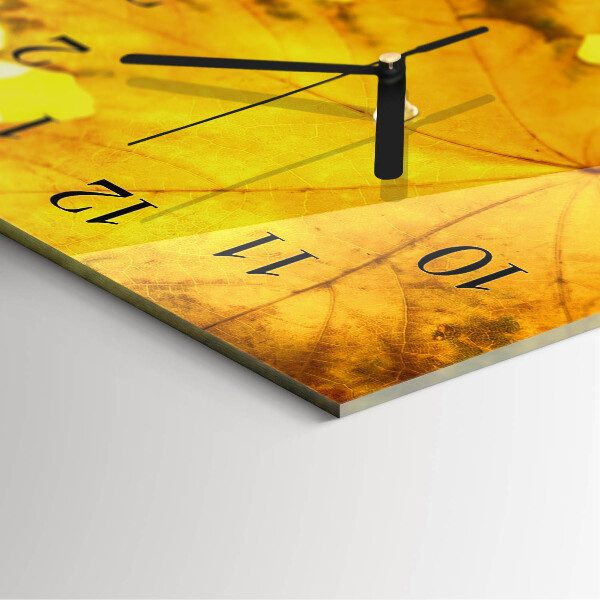Horloge murale verticale Feuilles