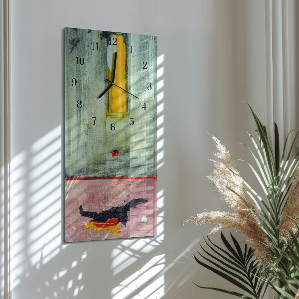 Horloge murale verticale Motifs colorés