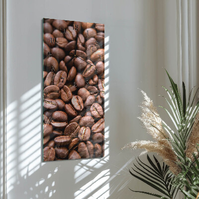 Horloge murale verticale Grains de caféine