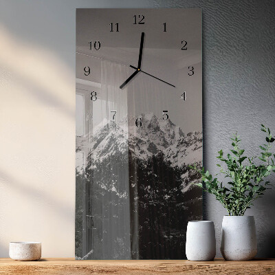 Horloge murale verticale Montagnes