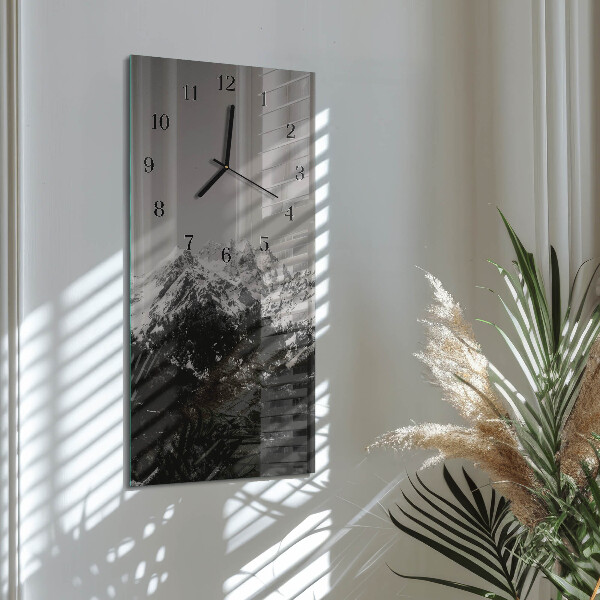 Horloge murale verticale Montagnes