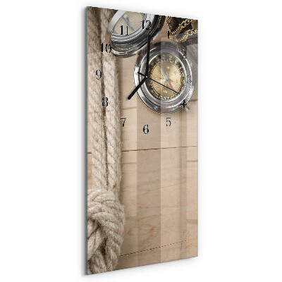 Horloge murale verticale Boussole
