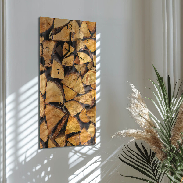Horloge murale verticale Bois