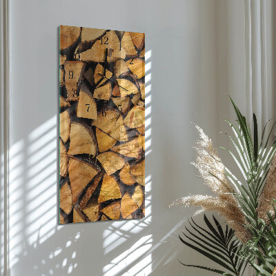 Horloge murale verticale Bois