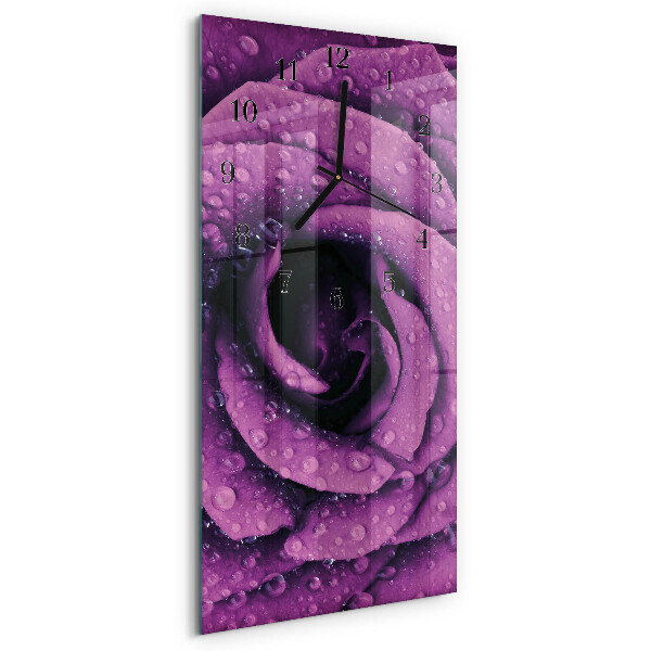 Horloge murale verticale Rose