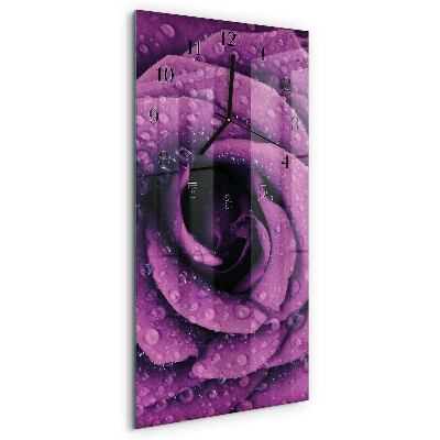 Horloge murale verticale Rose